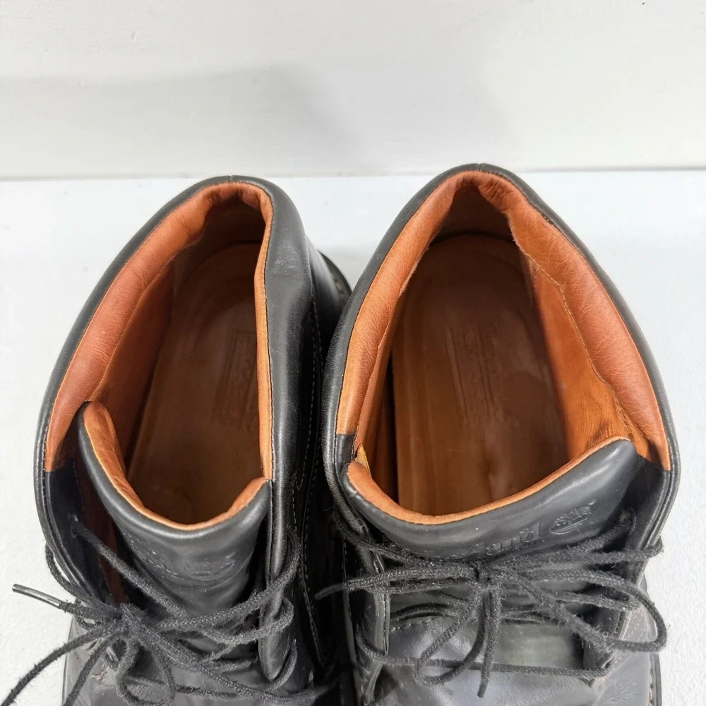 Timberland Smart Comfort Men's Black Leather‎ Moc Toe Chukka Boots Size 10.5 M